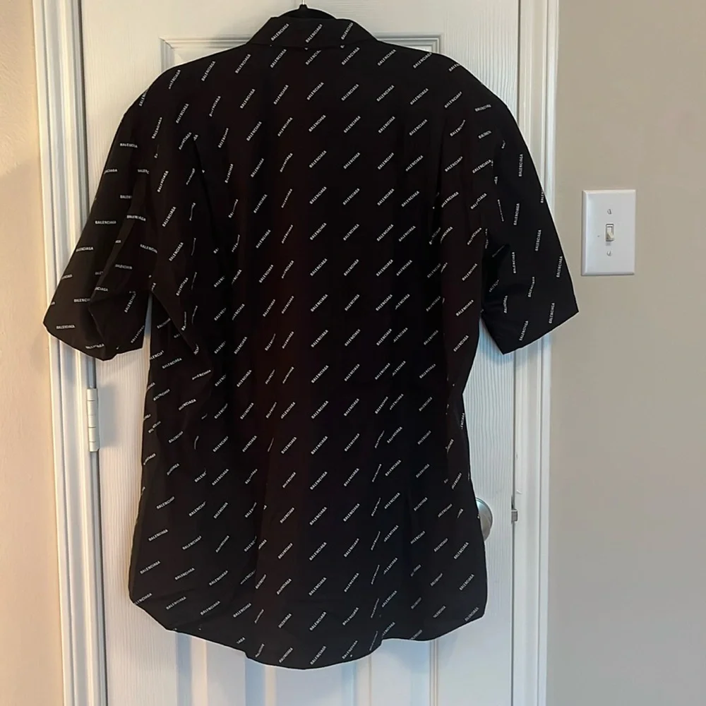 Balenciaga Logo Button Down Shirt - Picture 6 of 9